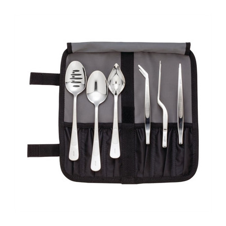 Mercer Culinary 6 Piece Chef Plating Kit with Storage Roll