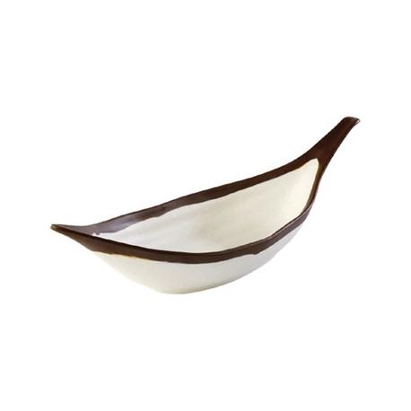 APS Crocker Leaf Bowl Cream. 305mm length