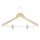 Bolero Wooden Hanger with Anti-Slip Clips (10 Pack)
