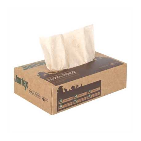 Jantex Green 100% Recycled Facial Tissues 100 Sheets (36 Pack)