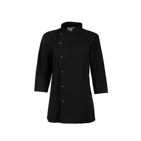 Whites Ladies Fitted Chef Jacket Black S