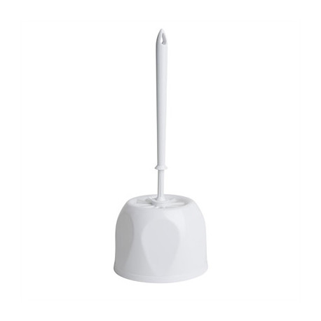 Nisbets Essentials Round Toilet Brush & Holder - White