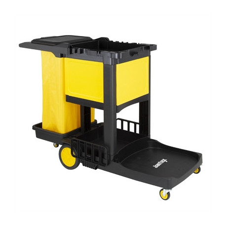 Jantex Cleaning Trolley Black with Lockable Cabinet