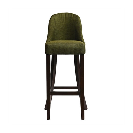 Kilsby Bar Chair in Dark Walnut with Shetland Forest Seat