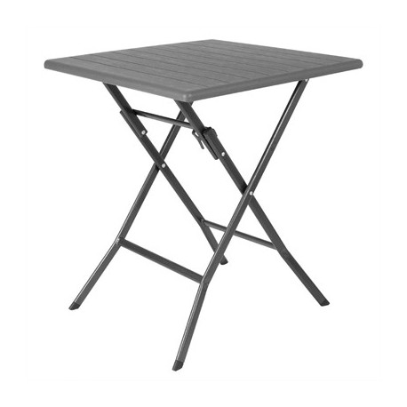 Bolero Square Folding HDPE Table Wood Effect 620mm
