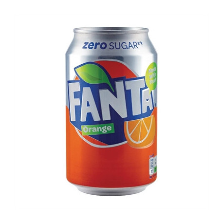 Fanta Zero Orange Cans - 330ml (24 Pack)