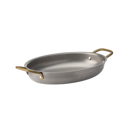 Utopia Vintage Steel Oval Dishes 245 x 175mm (6 Pack)