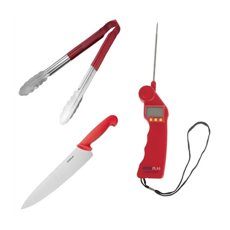 Hygiplas Colour-Coded 3-Piece Set Red