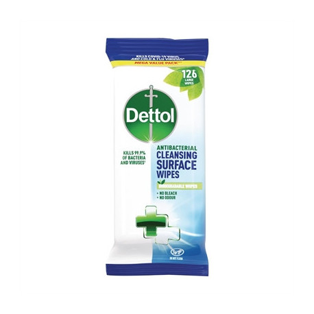 Dettol Antibacterial Surface Cleaning Wipes (126 Pack)