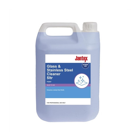 Jantex Glass and Stainless Steel Cleaner Ready To Use 5Ltr