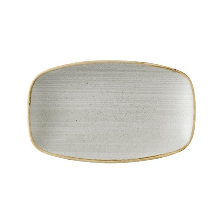 Churchill Stonecast Raw Grey Oblong Chefs Plates 180x 100mm (12 Pack)