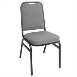Bolero Square Back Banquet Chairs Black & Grey (4 Pack)