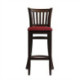 Manhattan Bar Chair in Dark Walnut with Shetland Scarlett Seat