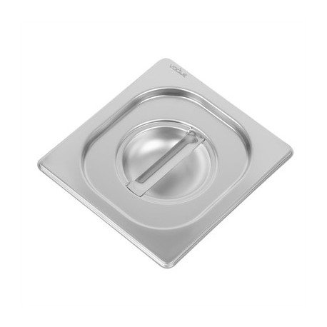 Vogue Heavy Duty Stainless Steel 1/6 Gastronorm Tray Lid