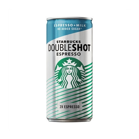 Starbucks Double Shot Espresso Iced Coffee No Added Sugar Cans 200ml (12 pack)