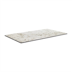 Extrema Rectangular Carrara Marble Table Top 1190x690mm