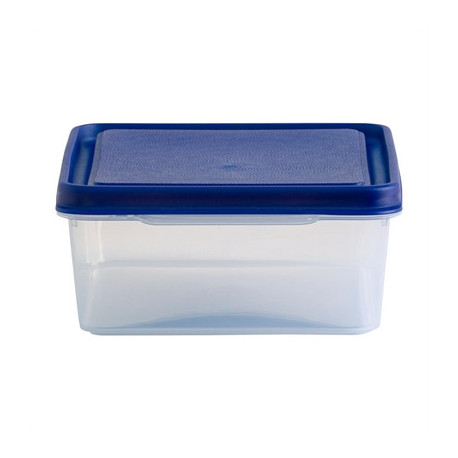 Wham Studio Rectangle Food Box Clear/Blue 2Ltr