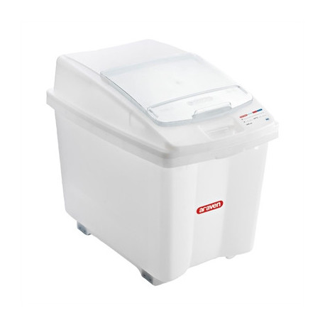 Araven Transparent Mobile Ingredient Bin 100Ltr