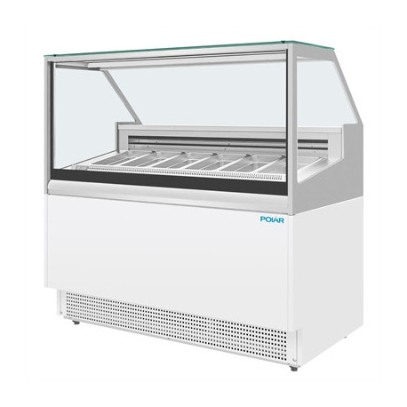Polar U-Series 6 Pan Ice Cream Serve Over Cabinet Freezer