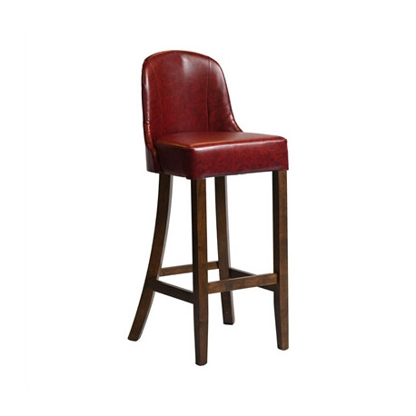 Kilsby Bar Chair in Vintage with Bison Bordeaux Seat
