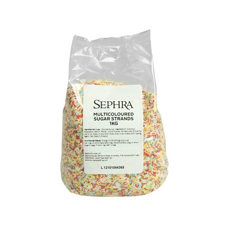 Sephra Multicoloured Sugar Strands 1kg