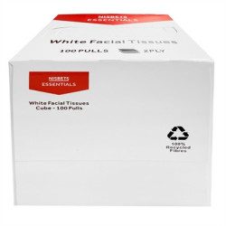 Nisbets Essentials Facial Tissues Cube - 100 sheets (36 Pack)