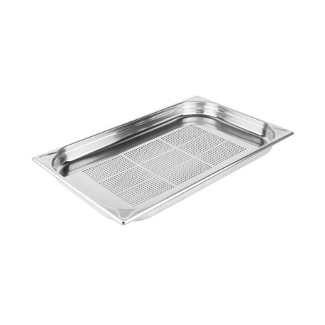 Vogue Stainless Steel Heavy Duty Perforated 1/1 Gastronorm Tray 40mm
