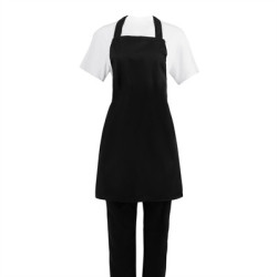 Nisbets Essentials Bib Aprons Black (2 Pack)