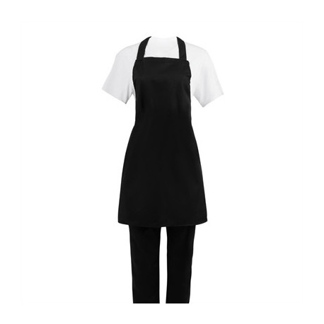 Nisbets Essentials Bib Aprons Black (2 Pack)