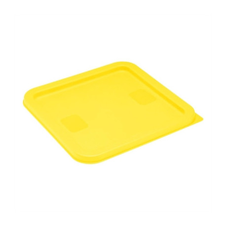 Hygiplas Square Food Storage Container Lid Yellow Medium