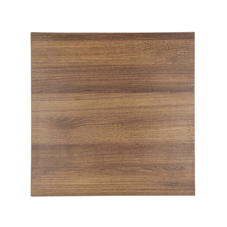Bolero Pre-drilled Square Tabletop Rustic Oak 700mm