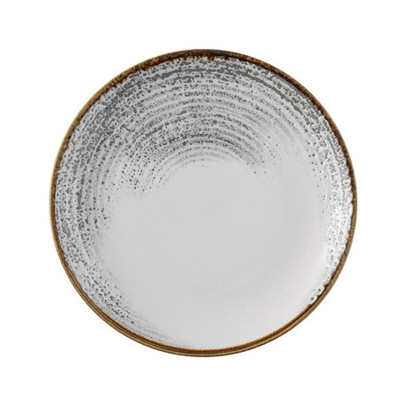 Churchill Studio Prints Homespun Accents Jasper Evolve Coupe Plates Grey 260mm (12 Pack)