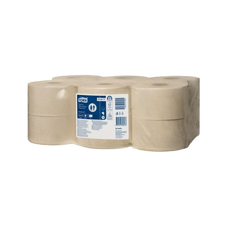 Tork Natural Mini Jumbo Toilet Rolls Advanced T2 (12 Pack)