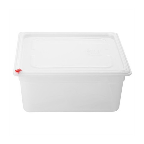Hygiplas Click PP GN Container 2/3 with Lid & 7 Colour Clips 150mm 12Ltr (4 Pack)