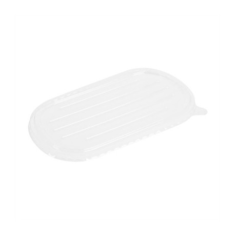 Fiesta Recyclable PET Lids for Bagasse Oval Containers (100 Pack)