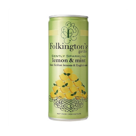 Folkington's Sparkling Drinks Lemon & Mint Can 250ml (12 Pack)