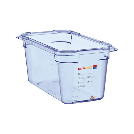 Araven ABS Food Storage Container Blue GN 1/4 150mm