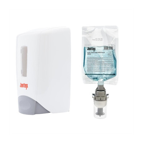 Jantex Manual Hand Soap Dispenser and Refill Bundle 500ml