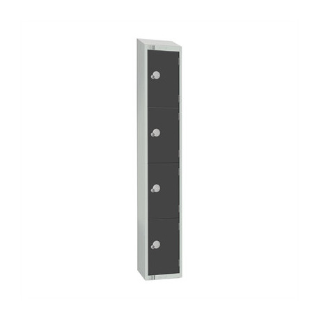 Elite Four Door Electronic Combination Locker with Sloping Top Graphite Grey