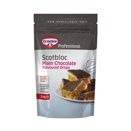 Dr Oetker Scotbloc Plain Chocolate Flavoured Drops 3kg