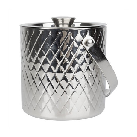 Olympia Geo Double Wall Ice Bucket Stainless Steel 1950ml