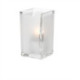 Hollowick Quad Clear Satin Panel Glasses Votive 64x 110mm (6 Pack)