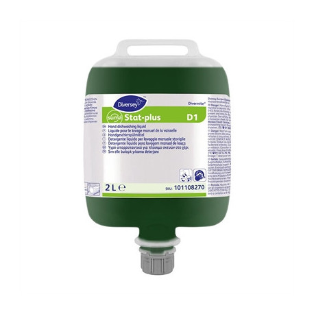 Diversey Suma Stat-Plus D1 Divermite Dishwashing Liquid 2Ltr