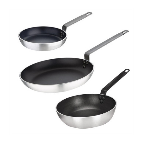 Vogue Cook Like A Pro 3-Piece Aluminium Non-Stick Frying Pan & Sauté Pan Set