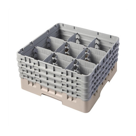 Cambro Camrack Beige 9 Compartments Max Glass Height 257mm