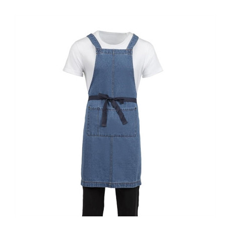 Southside Denim Bib Apron Light Blue