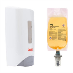 Jantex Manual Anti-Bac Soap Dispenser and Refill Bundle 1300ml
