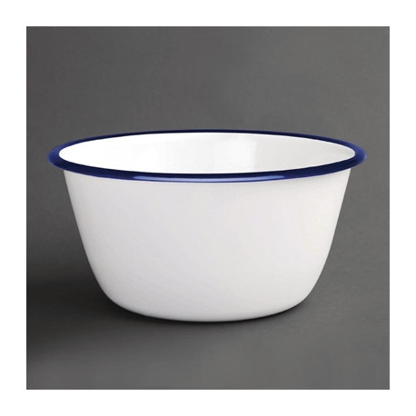 Olympia Enamel Pudding Bowls 155mm (6 Pack)