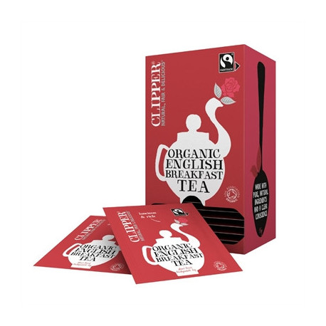 Clipper Fairtrade Organic Speciality English Breakfast Tea Bag Envelopes (6 x 25 Pack)