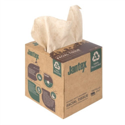 Jantex Green 100% Recycled Facial Tissue Cube 100 Sheets (36 Pack)